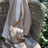 Clyde Caramel & Ivory Throw Boucle Weave - Pure Apotheca