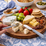 CLYDE STRIPE BLUE/WHITE CHEESE KNIFE SET - Pure Apotheca