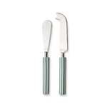 CLYDE STRIPE STORM GREEN CHEESE KNIFE SET/2 - Pure Apotheca