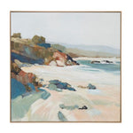 Coastline Ash Frame Oil Painting 80x80cm - Pure Apotheca