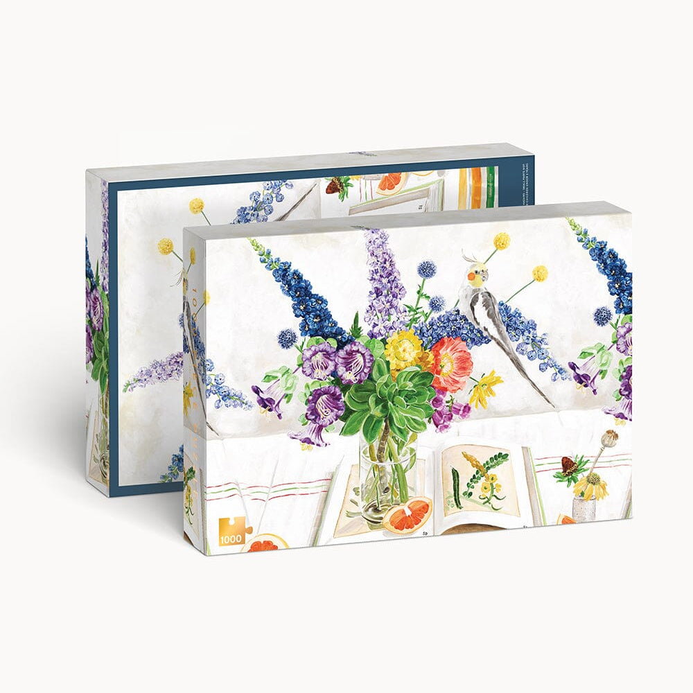 Cockatiels & Ruby Grapefruit 1000pc Puzzle - Pure Apotheca