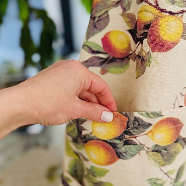 Como Linen Apron - Lemons - Pure Apotheca