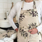 Como Linen Apron - Olives - Pure Apotheca
