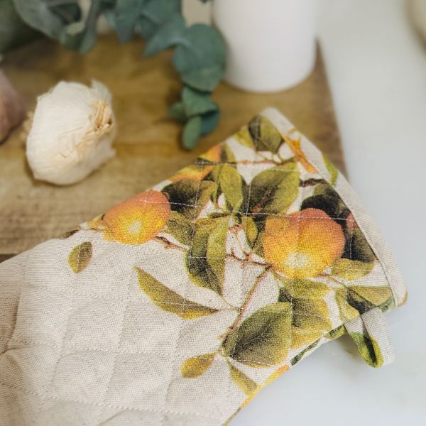 Como Linen Oven Glove - Lemons - Pure Apotheca