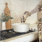 Como Linen Oven Glove - Olives - Pure Apotheca
