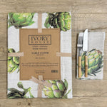 Como Linen Tablecloth 250x150cm - Artichoke - Pure Apotheca
