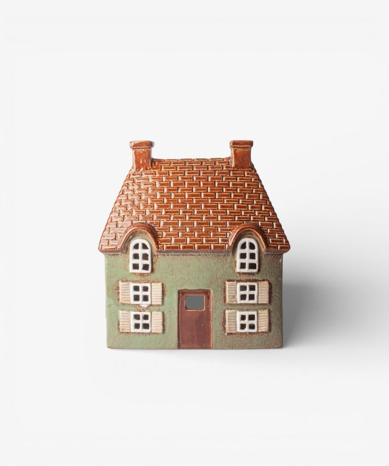 Cotswold Tea Light Cottage Seagreen - Pure Apotheca