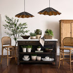 Crimped Pendant Black/Gold Small - Pure Apotheca