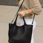 Cruiser Woven Tote Bag Black - Pure Apotheca