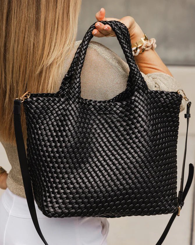 Cruiser Woven Tote Bag Black - Pure Apotheca