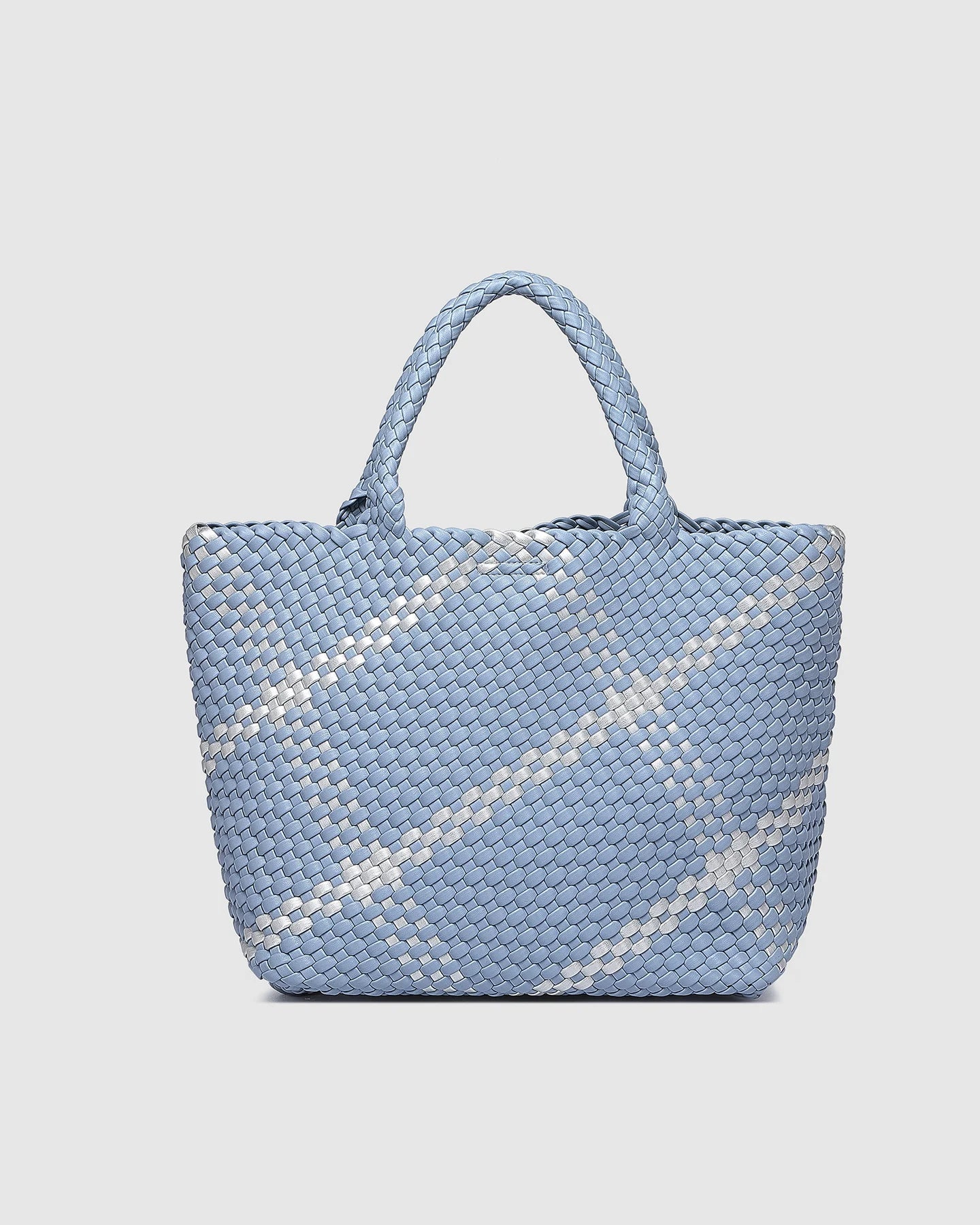 Cruiser Woven Tote Bag Chambray Blue Silver - Pure Apotheca