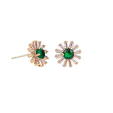 Crystal Bloom Studs Emerald - Pure Apotheca