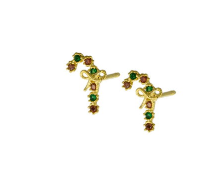 Crystal Candy Cane Studs - Pure Apotheca