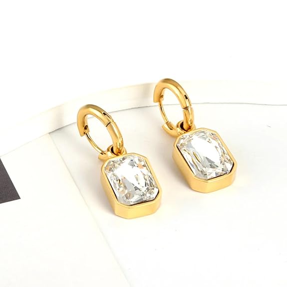 Crystal Gold Hoop Drops - Pure Apotheca
