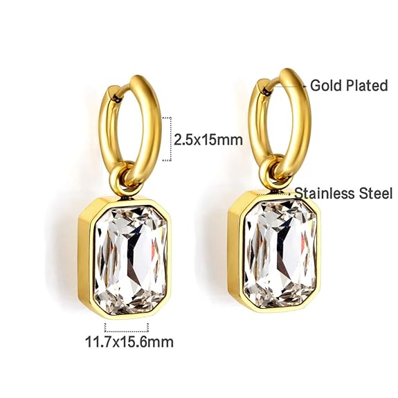 Crystal Gold Hoop Drops - Pure Apotheca
