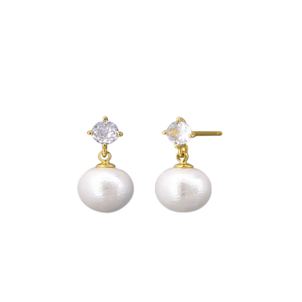 Crystal Pearl Drop Earring - Pure Apotheca