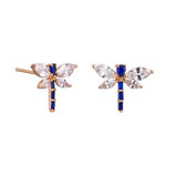 Crystal Sapphire Dragonfly Earring - Pure Apotheca