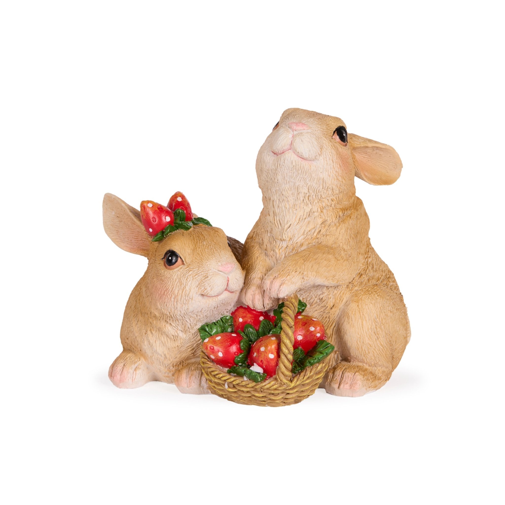 CUDDLING RABBITS WITH STRAWBERRY BASKET - Pure Apotheca