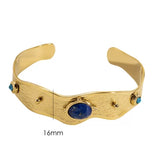 Cleopatra Gold Cuff with Lapis