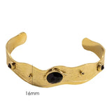 Cleopatra Gold Cuff with Onyx