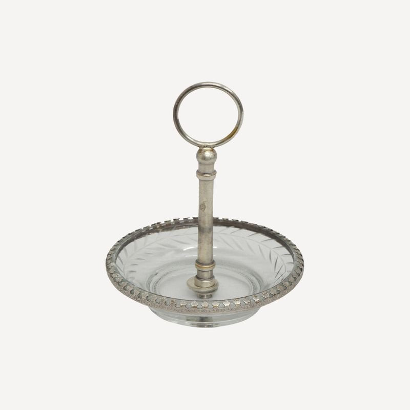 Cut Glass Ring Dish with Handle - Pure Apotheca