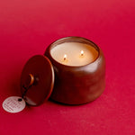 Cypress & Fir Bronzed Glazed Ceramic Candle - Pure Apotheca