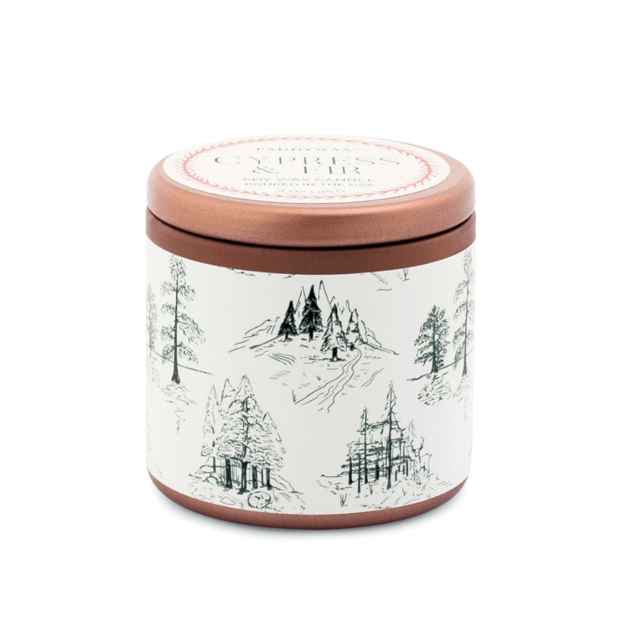 Cypress & Fir Copper Tin White Candle - Pure Apotheca