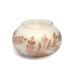 Cypress & Fir Frosted White Glass Metallic Etched Candle - Pure Apotheca