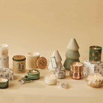 Cypress & Fir Frosted White Ribbed Candle LRG - Pure Apotheca