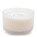 Cypress & Fir Frosted White Ribbed Candle LRG - Pure Apotheca