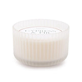 Cypress & Fir Frosted White Ribbed Candle LRG - Pure Apotheca