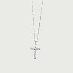 CZ Cross Necklace Rhodium - Pure Apotheca