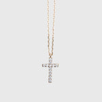 CZ Cross Necklace Rose Gold - Pure Apotheca