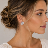 Petal Flower CZ Studs