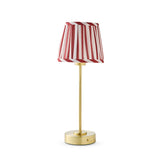 LUCIA RED/WHITE PLEATED STRIPE SHADE