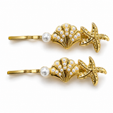 Shell Slides with Pearl Set/2