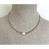 Dakota Pearl Gold Coil Necklace - Pure Apotheca