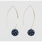 Dalmatia Spotted Navy Blue Earrings - Pure Apotheca