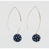Dalmatia Spotted Navy Blue Earrings - Pure Apotheca
