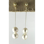 Danibelle Double Pearl Wire Drop Earring - Pure Apotheca