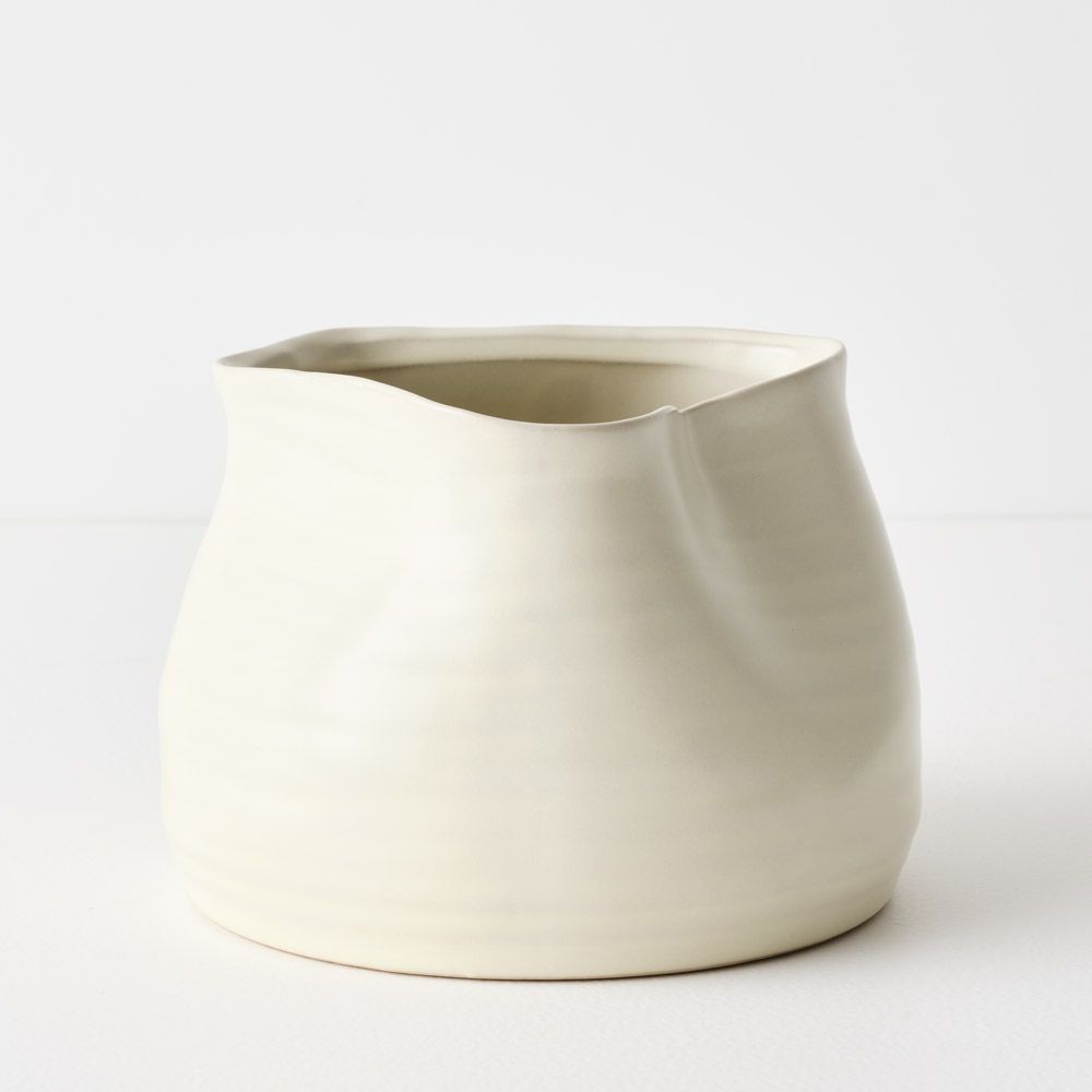 Daya Pot Cream White 11cmh x 15cmd - Pure Apotheca