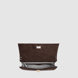 Delaney Clutch Suedette Chocolate - Pure Apotheca