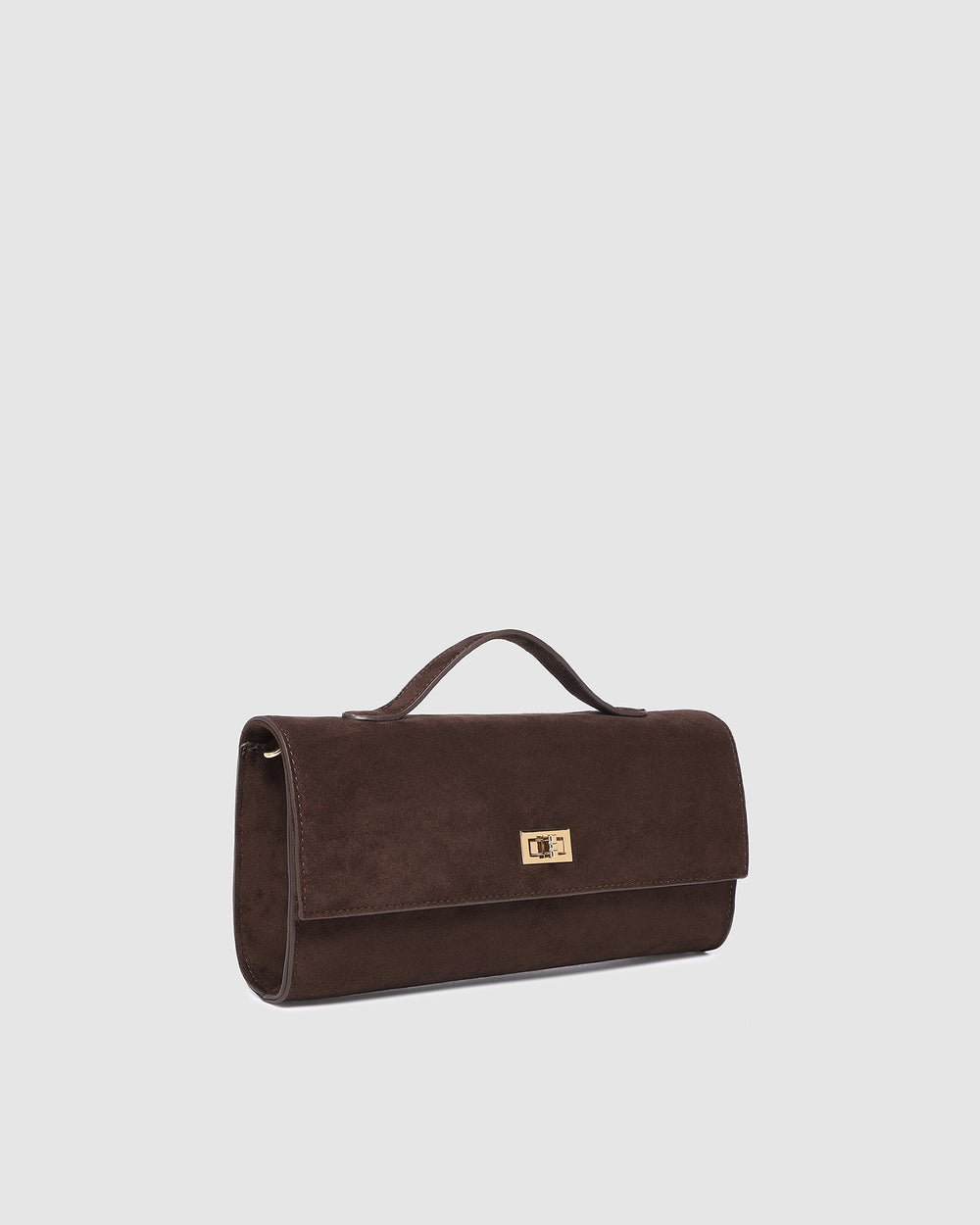Delaney Clutch Suedette Chocolate - Pure Apotheca