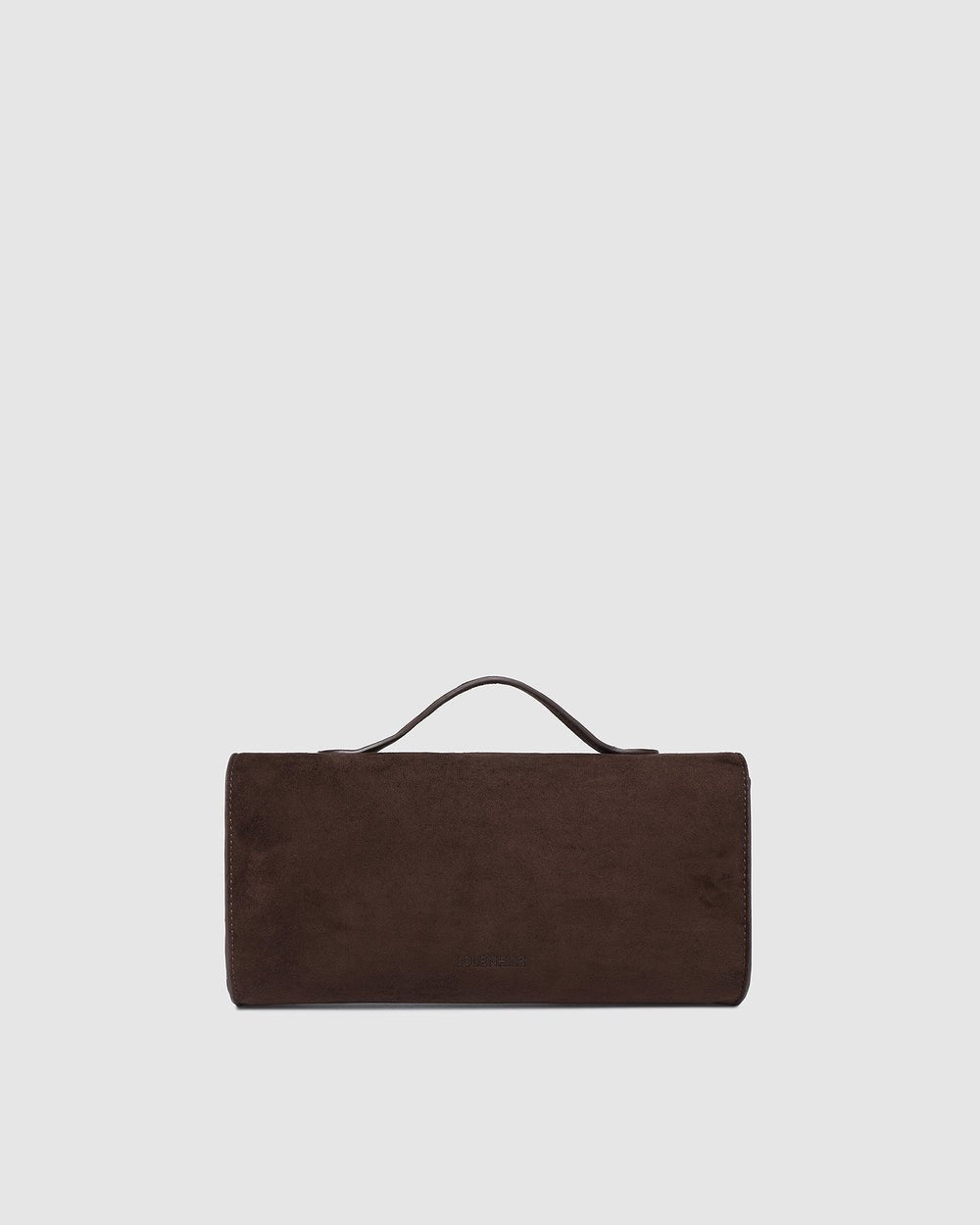 Delaney Clutch Suedette Chocolate - Pure Apotheca