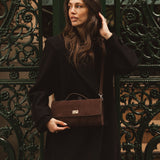 Delaney Clutch Suedette Chocolate - Pure Apotheca