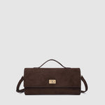 Delaney Clutch Suedette Chocolate - Pure Apotheca
