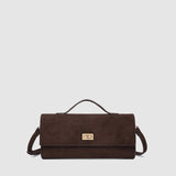 Delaney Clutch Suedette Chocolate - Pure Apotheca