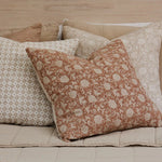 DELILAH RUST BLOCK PRINT CUSHION 50CM - Pure Apotheca