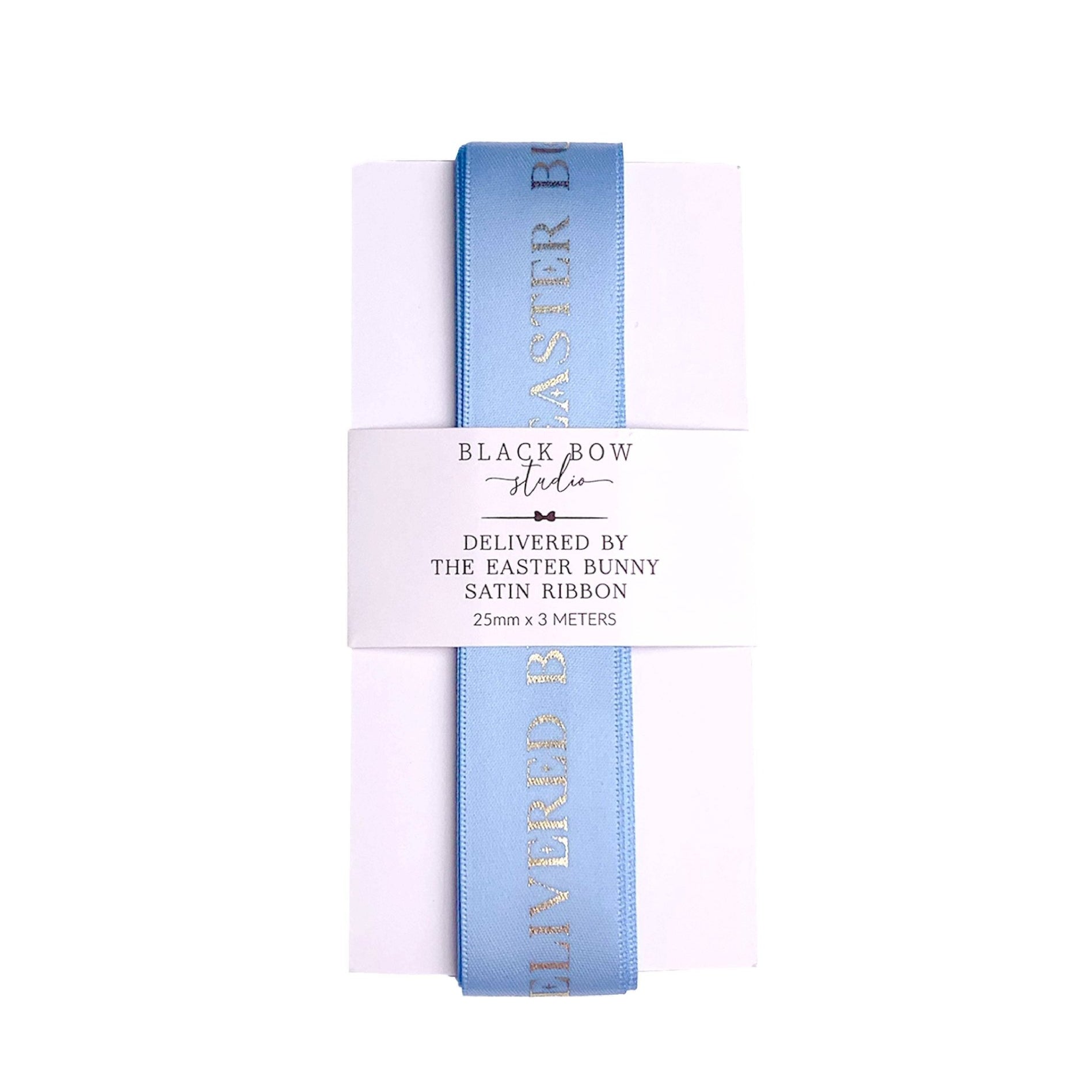 Delivered By The Easter Bunny Blue Printed Ribbon - 3m - Pure Apotheca