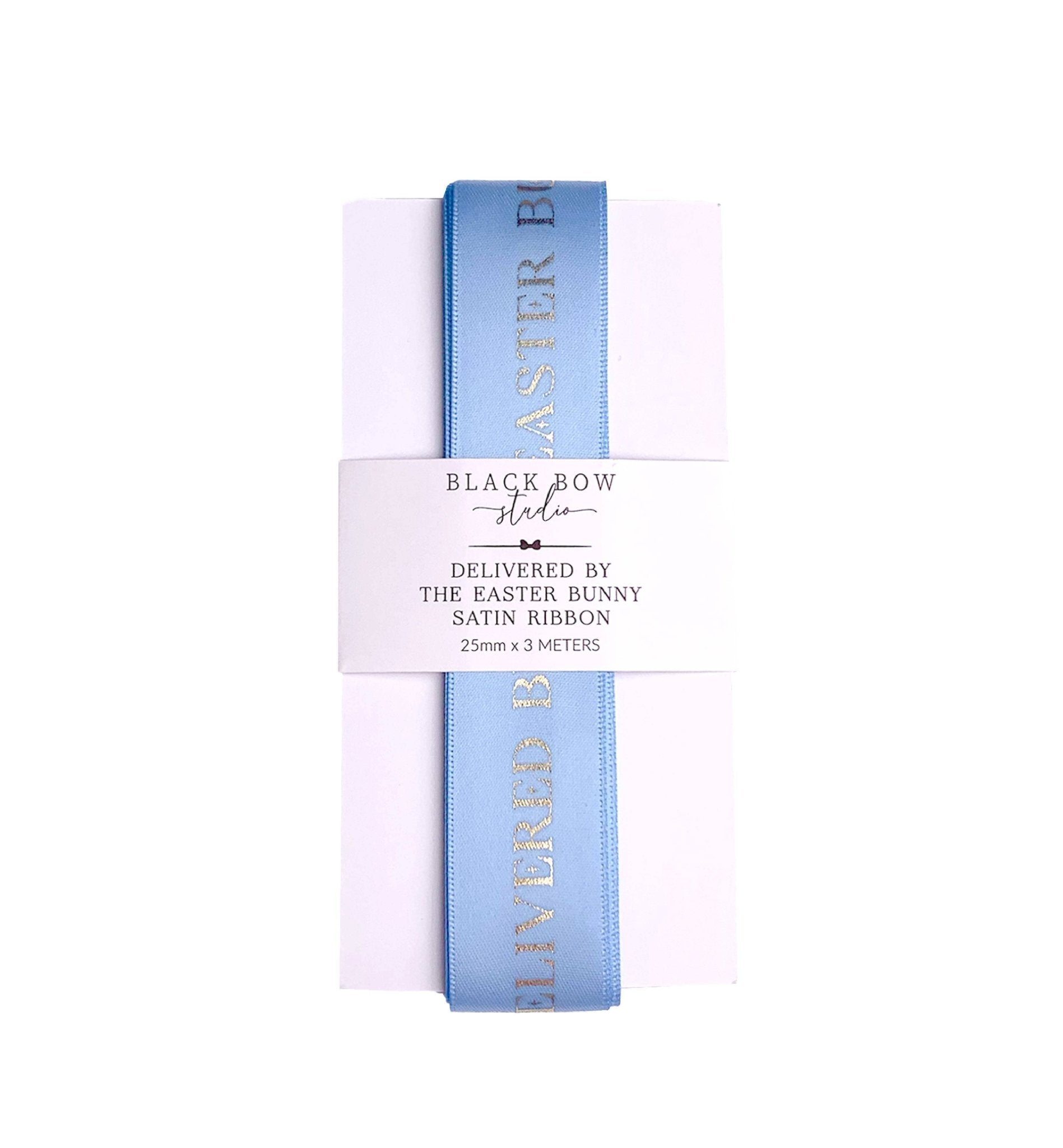 Delivered By The Easter Bunny Blue Printed Ribbon - 3m - Pure Apotheca